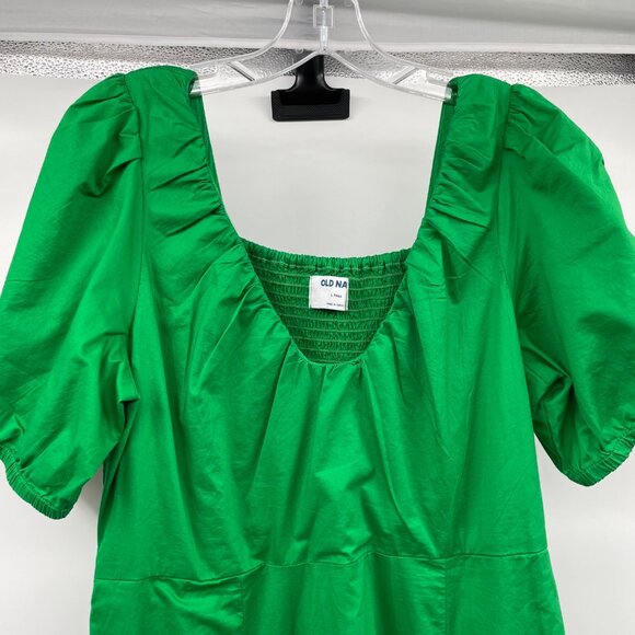 Old Navy Womens Maxi Dress Short Sleeve Green Size Large Pockets - Picture 2 of 9